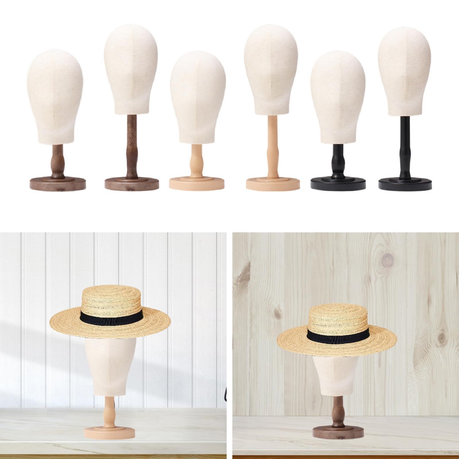 Mannequin Head Model Fabric Head Versatile Wig Stand for Headband Cap Hats