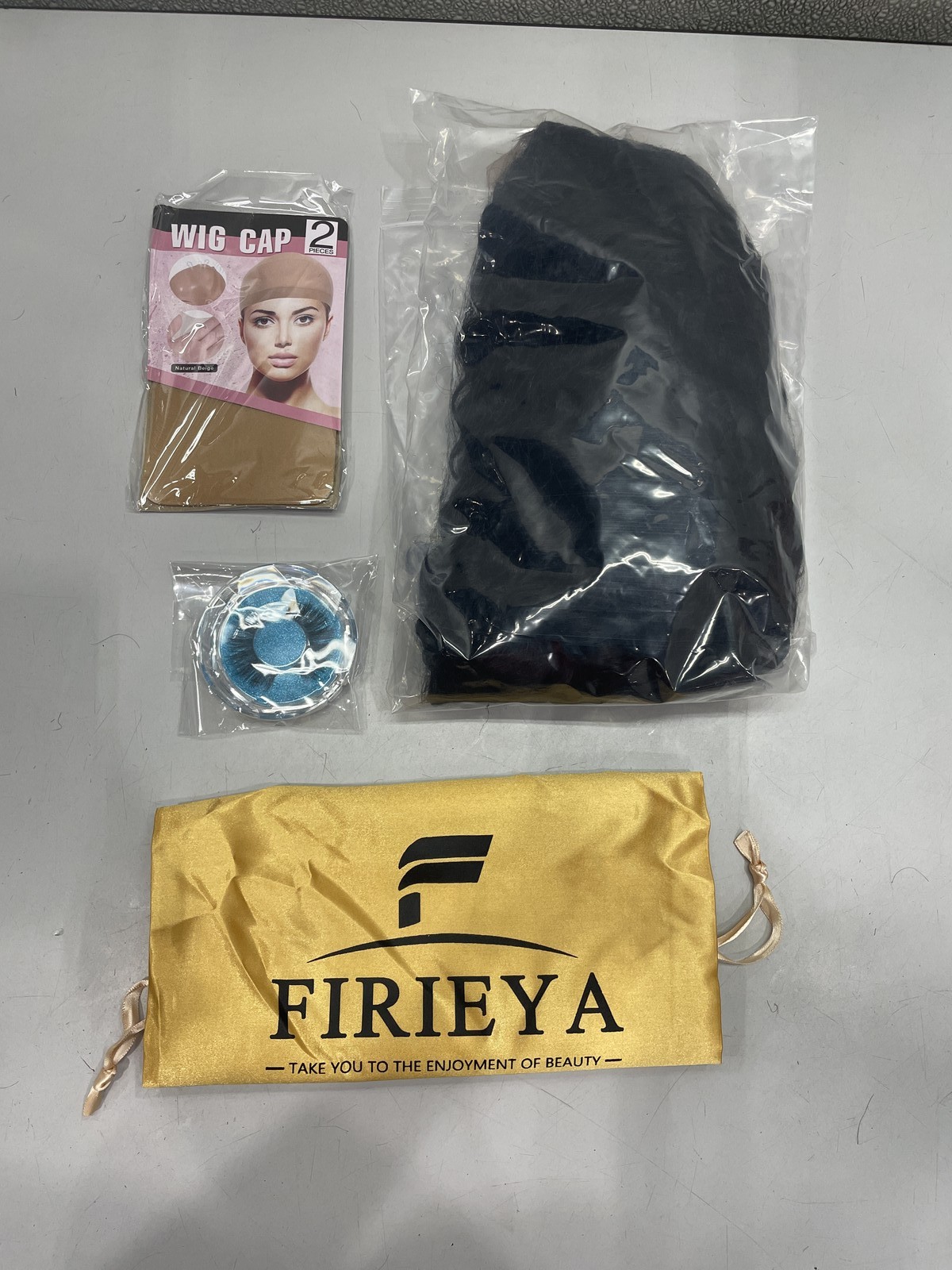 Firieya Natural Black Deep Wave Human Hair Blend Lace Front Wig, 18″