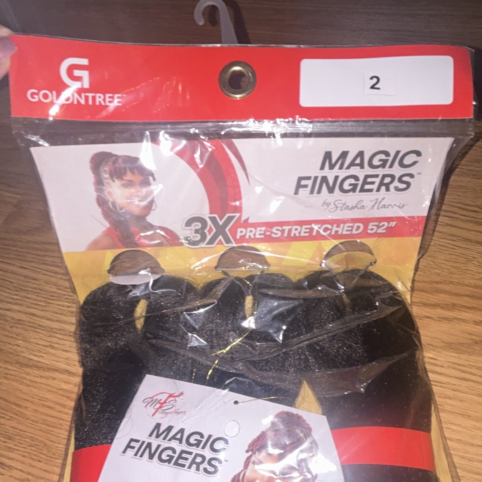 Magic Fingers 3X Pre-Stretched 52 in Synthetic Braid Extensions Straight, 2