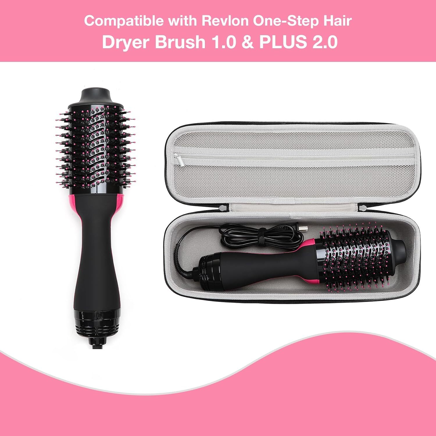 Hard Case Storage Bag for Revlon One-Step Hair Dryer Brush 1.0 & PLUS 2.0 EVA