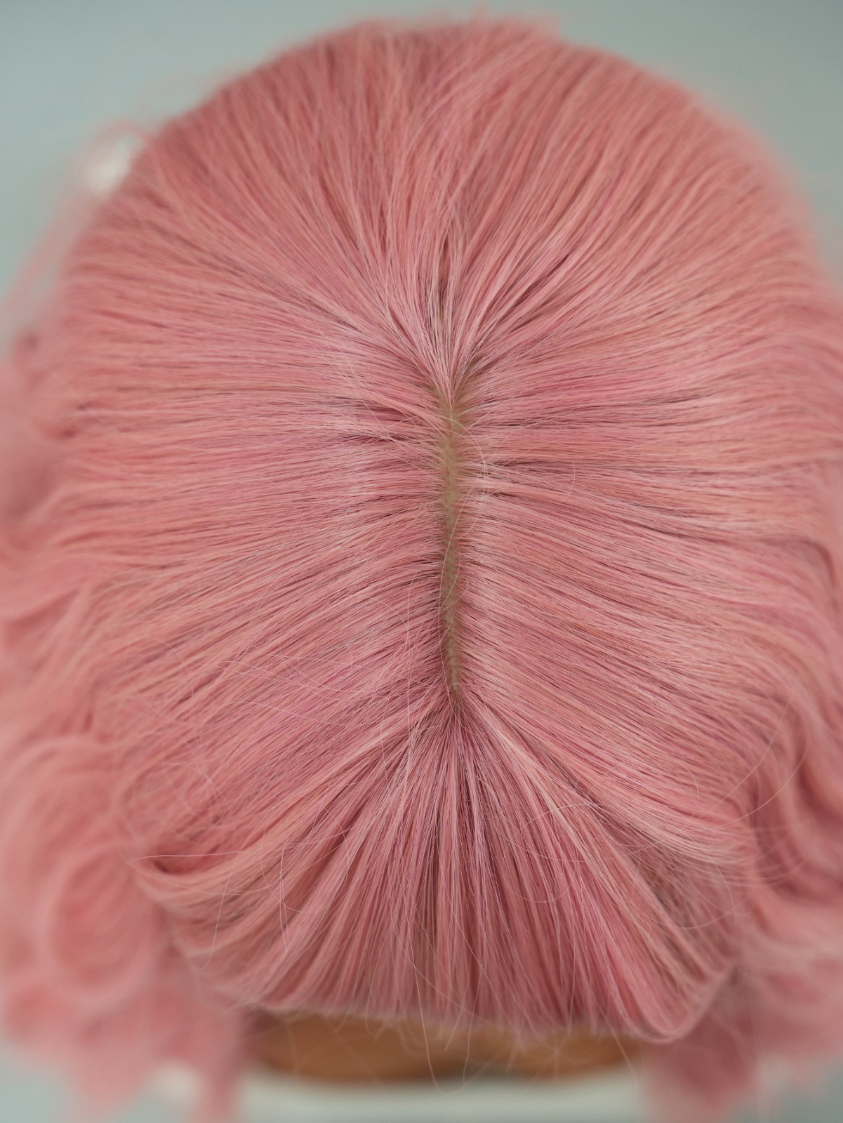 Pink Wavy Wigs With Bangs Short Bob Wavy Wigs for Women Curly Synthetic Cosplay