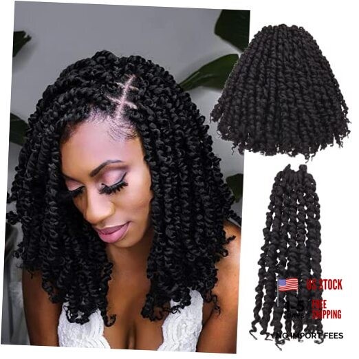 10 Inches 8 Packs Pre Looped Pretwisted Passion Twist 10 Inch (Pack of 8) 1B