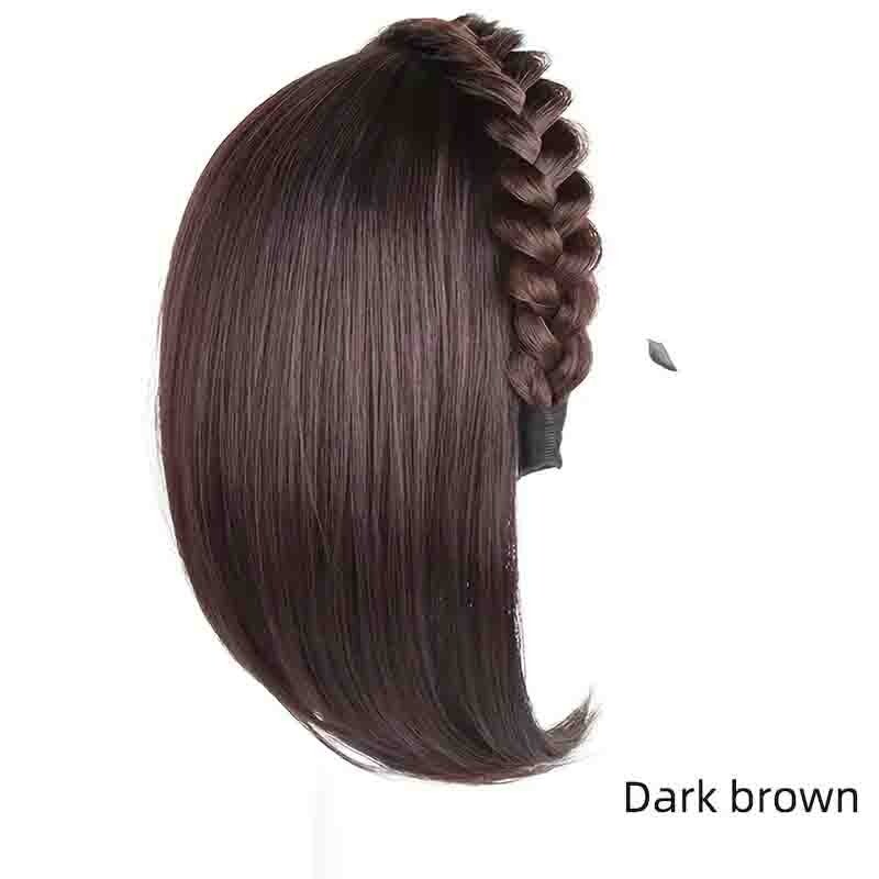 Easy-to-Wear Straight Hair Topper with Headband Synthetic Hair Extensions Women