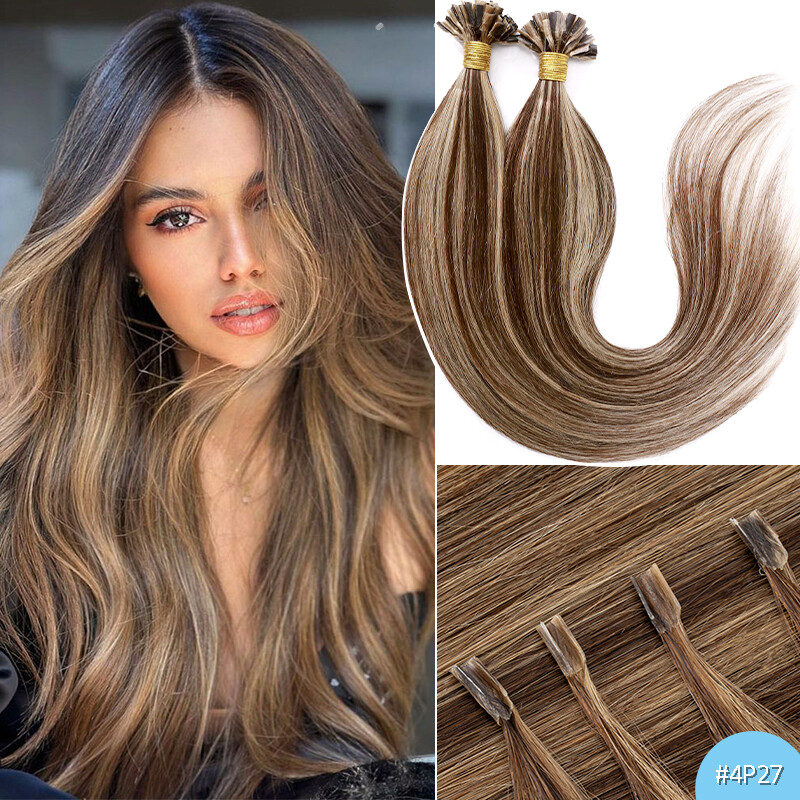 CLEARANCE Nail U Tip Human REAL Remy Hair Extensions Pre Bonded Keratin 1G 0.5G