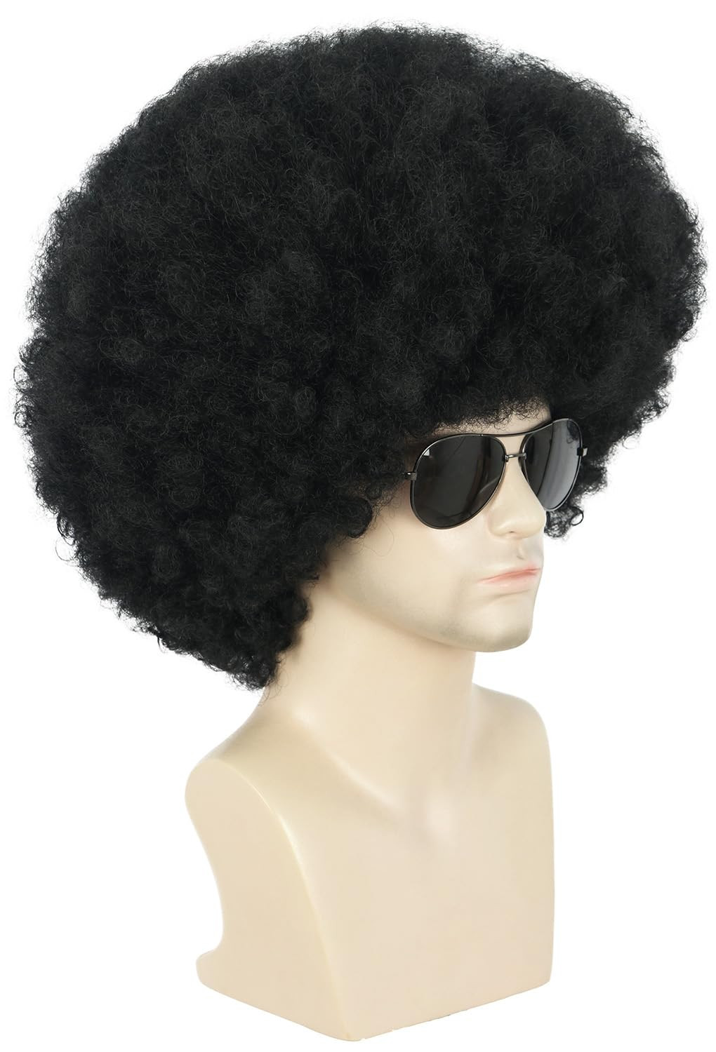 Adult Men Women Afro 70S 80S Curly Black Wig Rocker Party Wig California Hallowe
