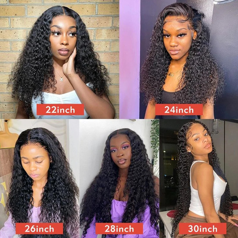 Water Wave 13×4 13×6 Lace Front Wigs Human Hair Easy To Wear Curly Wave Natural