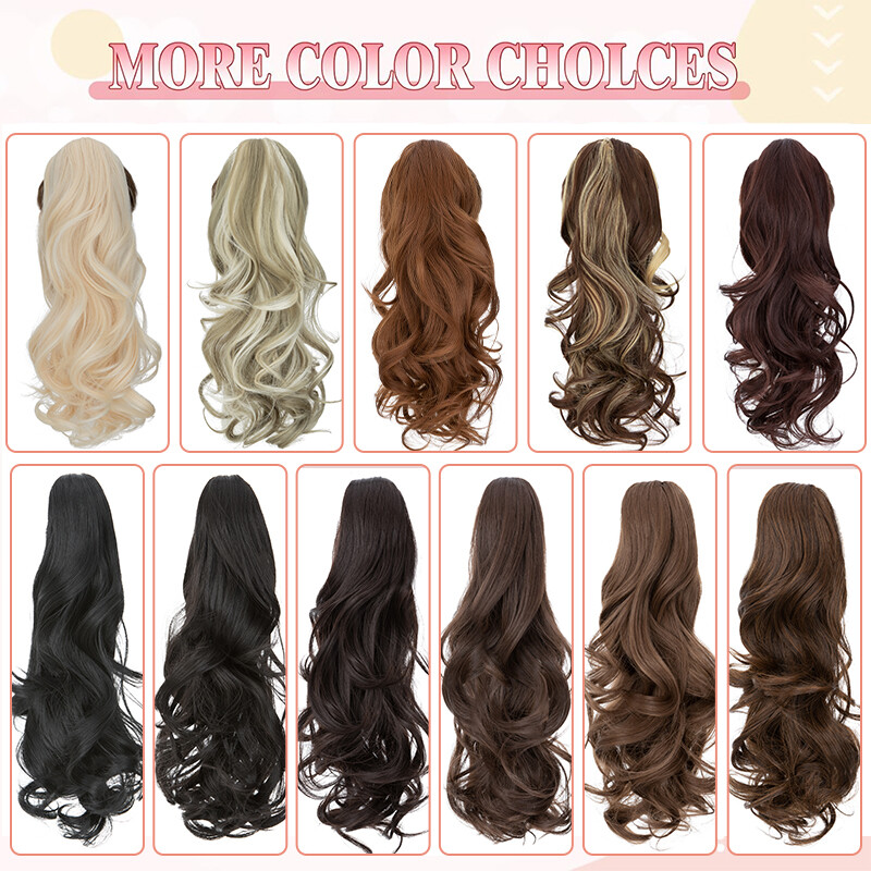 Claw Clip in Ponytail Extensions Wavy Long Hair Piece Pony Tail Real As Human US