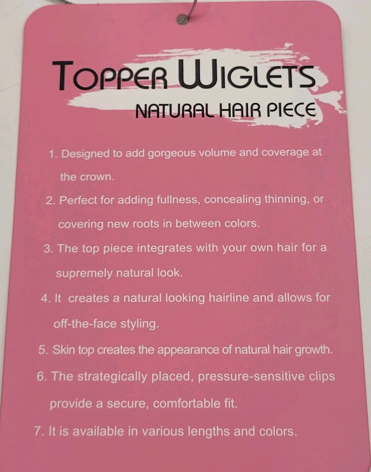 Hair Topper Natural Hair 5×6 Clip in Short Wiglet Gray Salt & Pepper Wavy Bangs