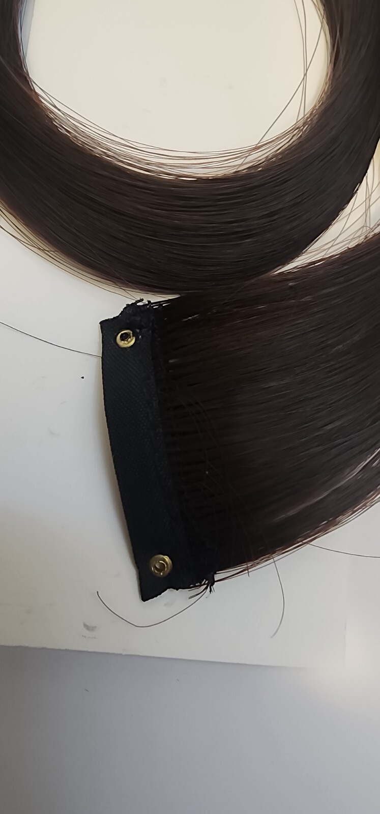 14″ Synthetic Hair Extension – Straight – Color: Dark Brown – Just one strand