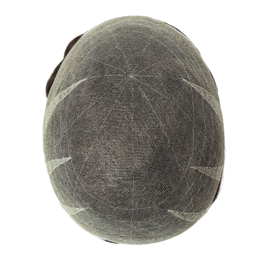 Toupee For Men Human Hair Swiss Lace Replecement System Natural Gent Hairpieces