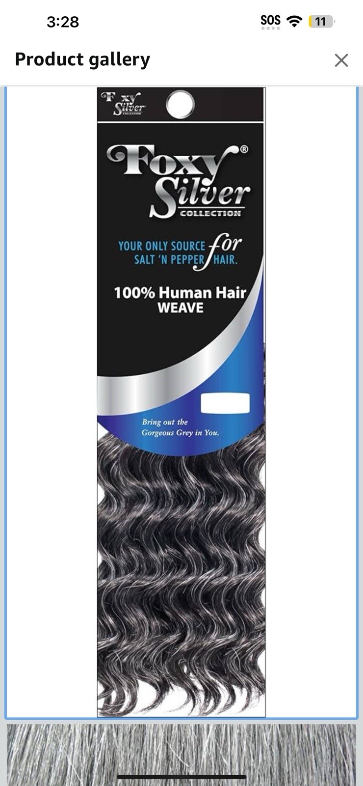 Foxy Silver – Weave – HH Deep Wave 12 inch – 100% Human Hair Weave in 51