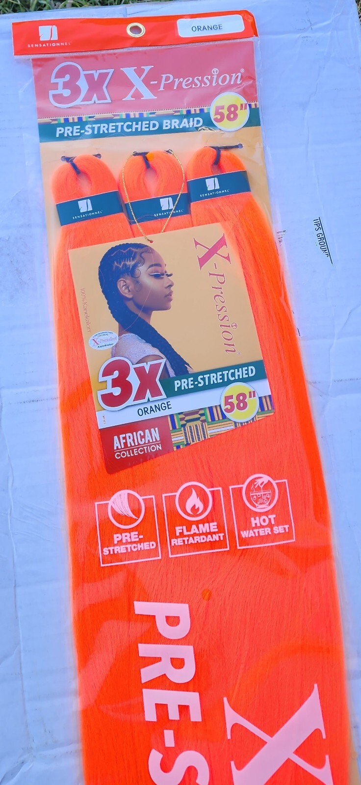 X-pression Xpression Expression 100% Kanekalon 3X Braiding Hair Pre-Stretched 58