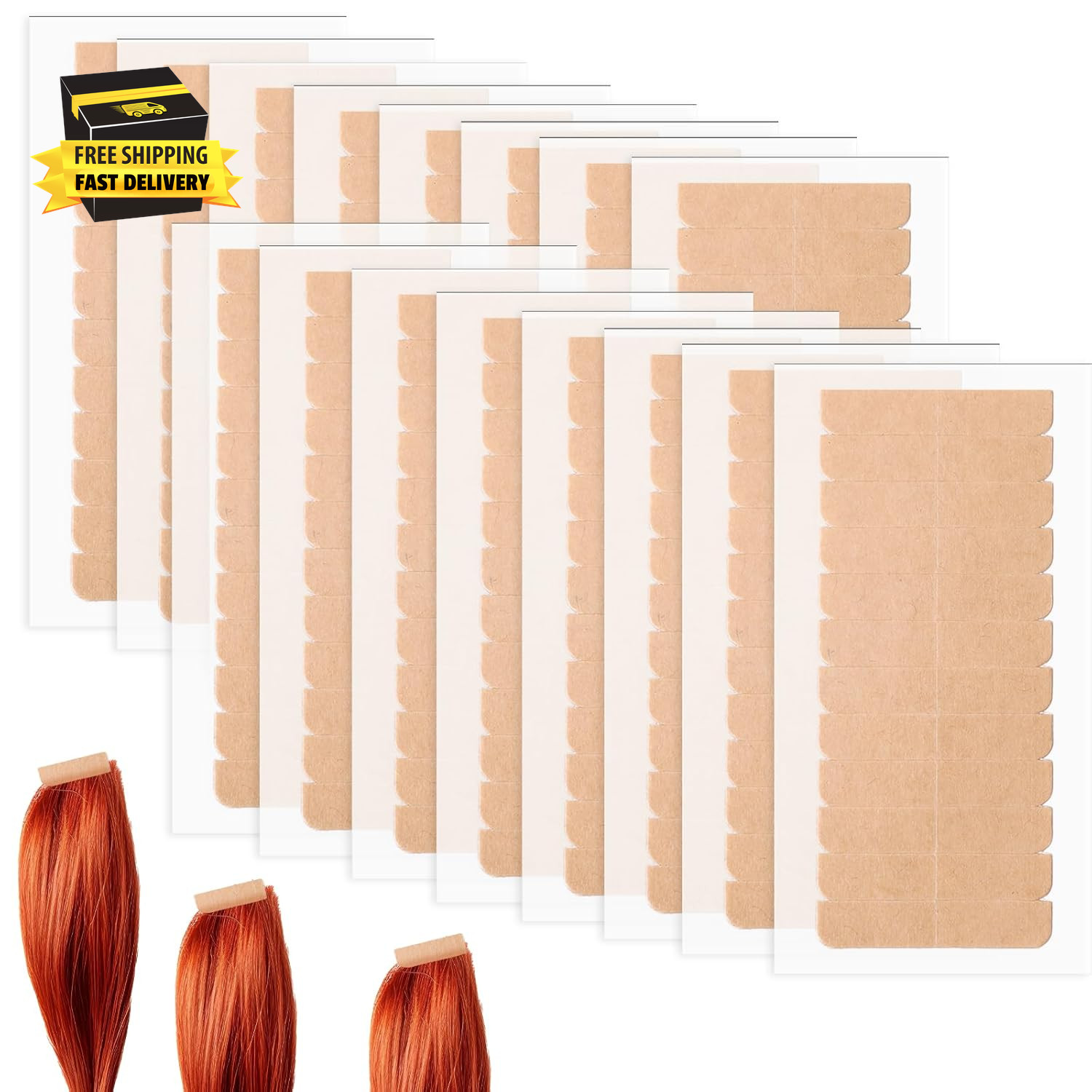 240 Pcs Hair Extension Tape, Double Sided Strong Adhesive Replacement Hair Tape