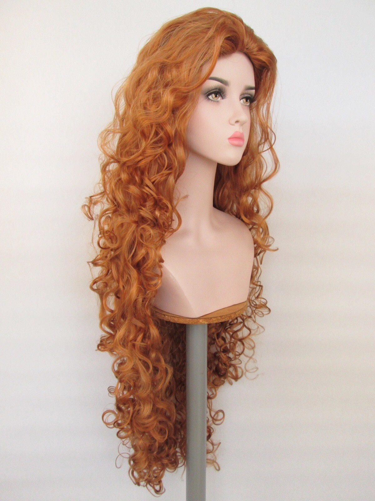 WOMEN 39″ SUPER EXTRA LONG CURLS CURLY HAIR LAYERED WIG NO BANGS ELECTRA MERIDA