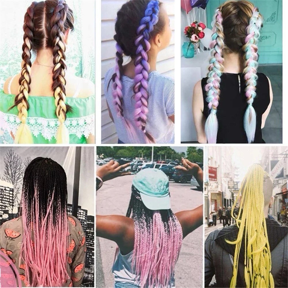 24inch Pre-Stretched EZ Braid synthetic Hair Extensions Braiding Kanekalon