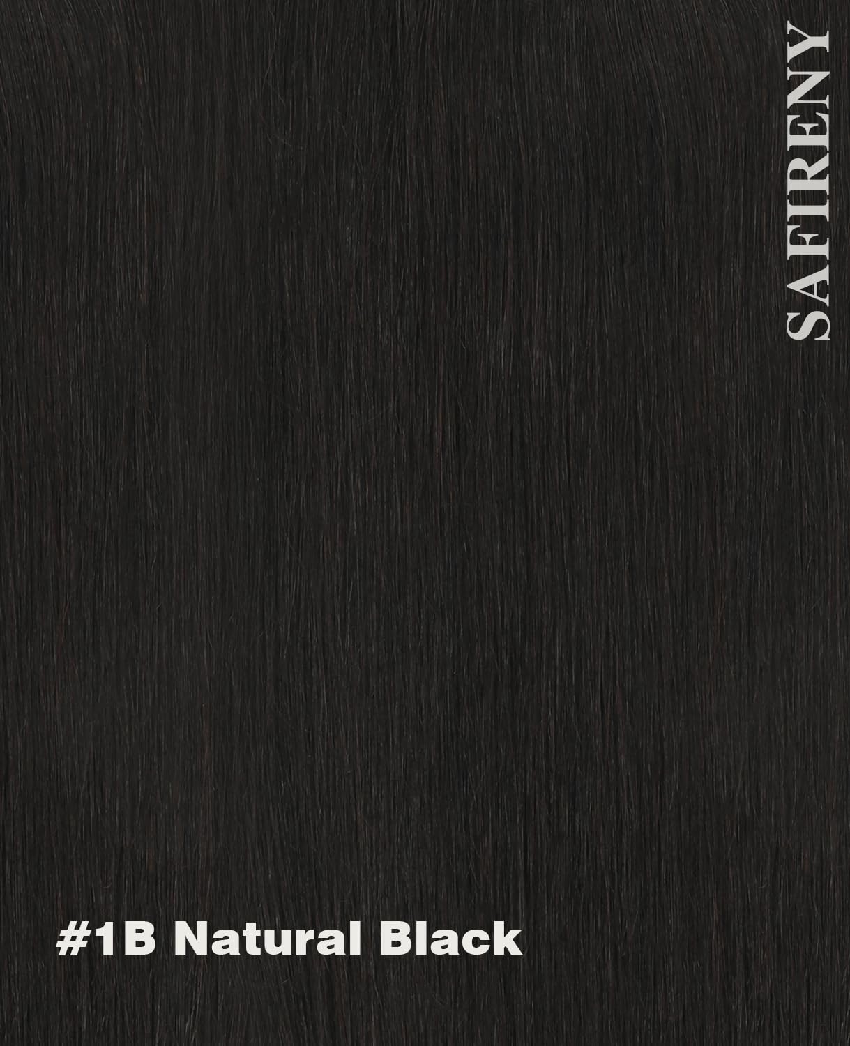 Safireny Clip In Hair Extensions 14 Inch Natural Black Real Human Hair 140G