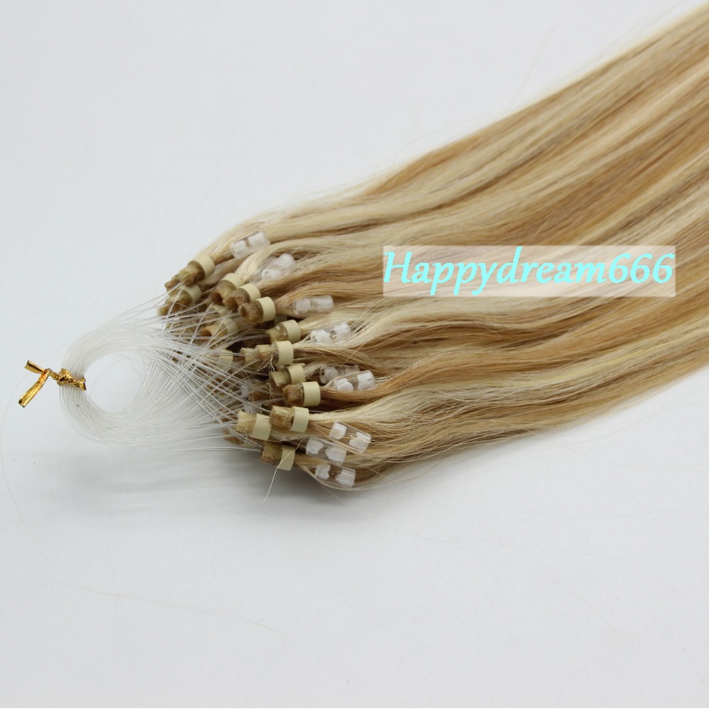 Micro Links Human Hair Extensions Nano Bead Micro Loop Natural Indian Hair US