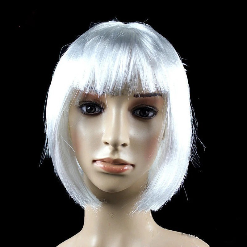 Lady Girl Bob Wig Women’s Short Straight Bangs Full Hair Wigs Cosplay Party USA