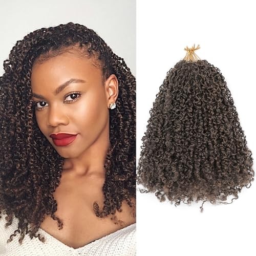 Pre Looped Yanky Twist Crochet Hair 14 Inch 8 Packs 14 Inch (Pack of 8) 1BH30#