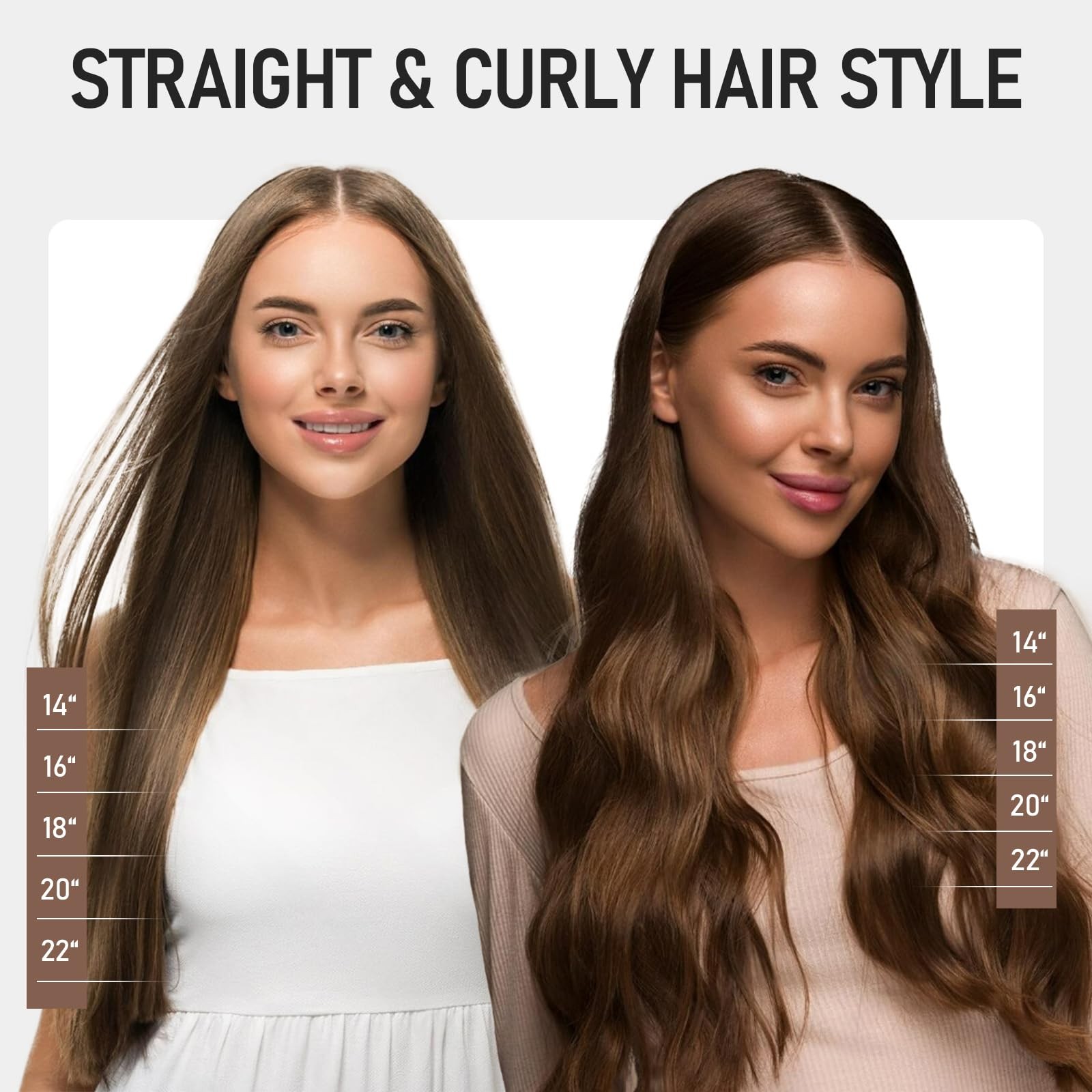 Vinbao Hair Extensions Clip In Human Hair Black Roots To Brown 140G 16 Inch