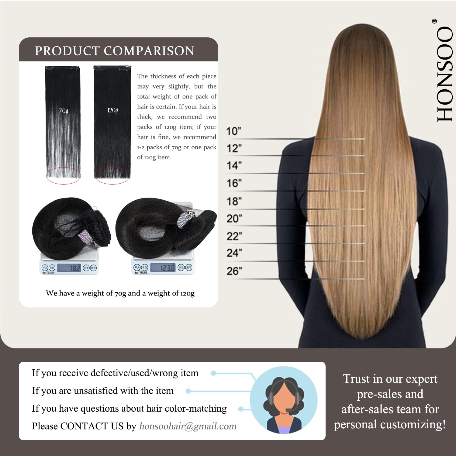 Brown Real Human Hair Clip In Hair Extensions Medium Brown 70g 7pcs 15in Silk…