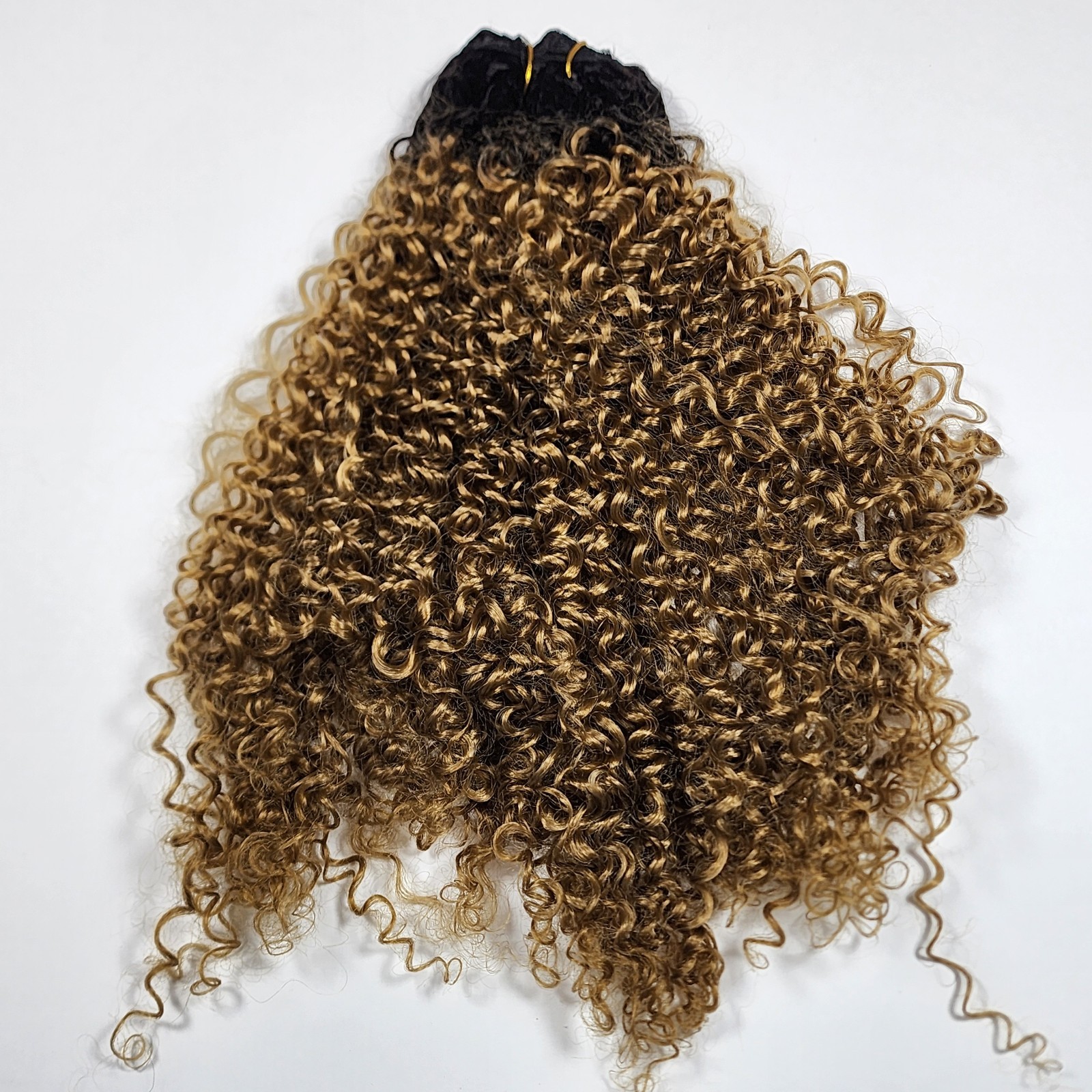 BHF 26″ Kinky Curly Clip-In Hair Extensions, Japanese Heat-Resistant T1B/27