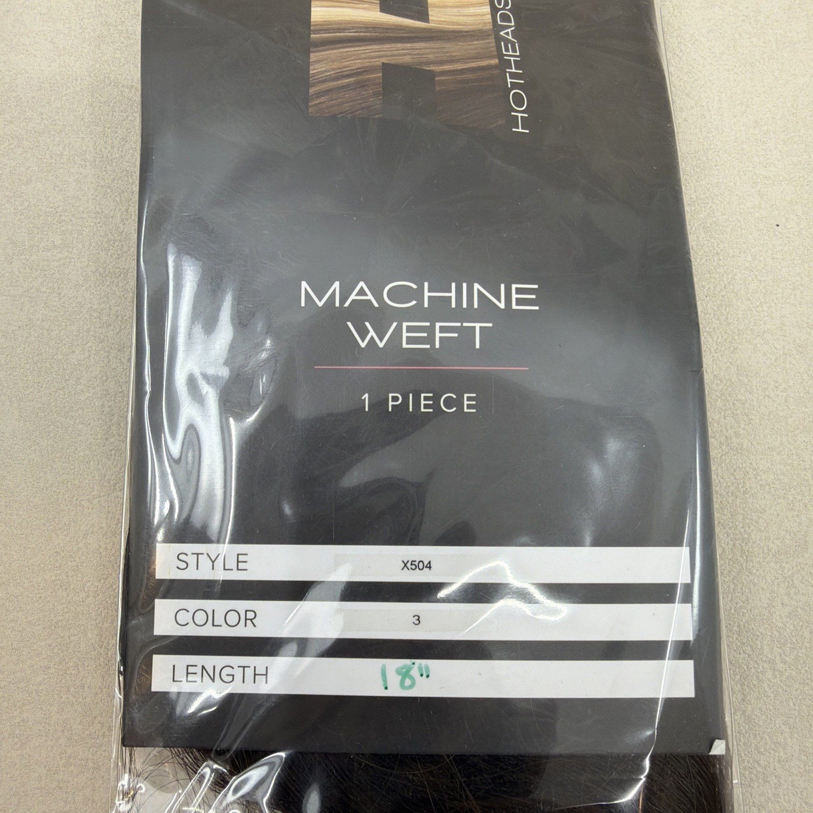 Hotheads Premium Machine Weft #3 18” NEW SEALED Remy Human Hair Hot Heads Extens