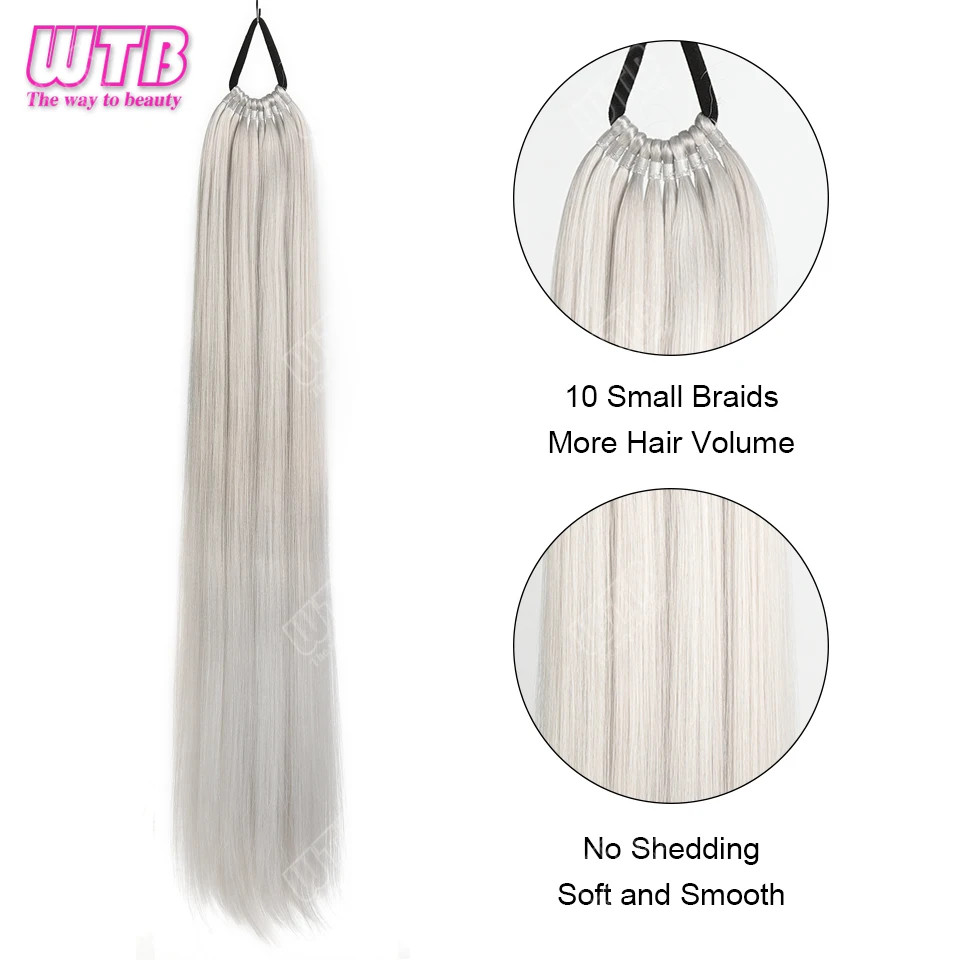 Synthetic Braided Wig Corn Perm Curly Ponytail Braided Wig For Daily Wear