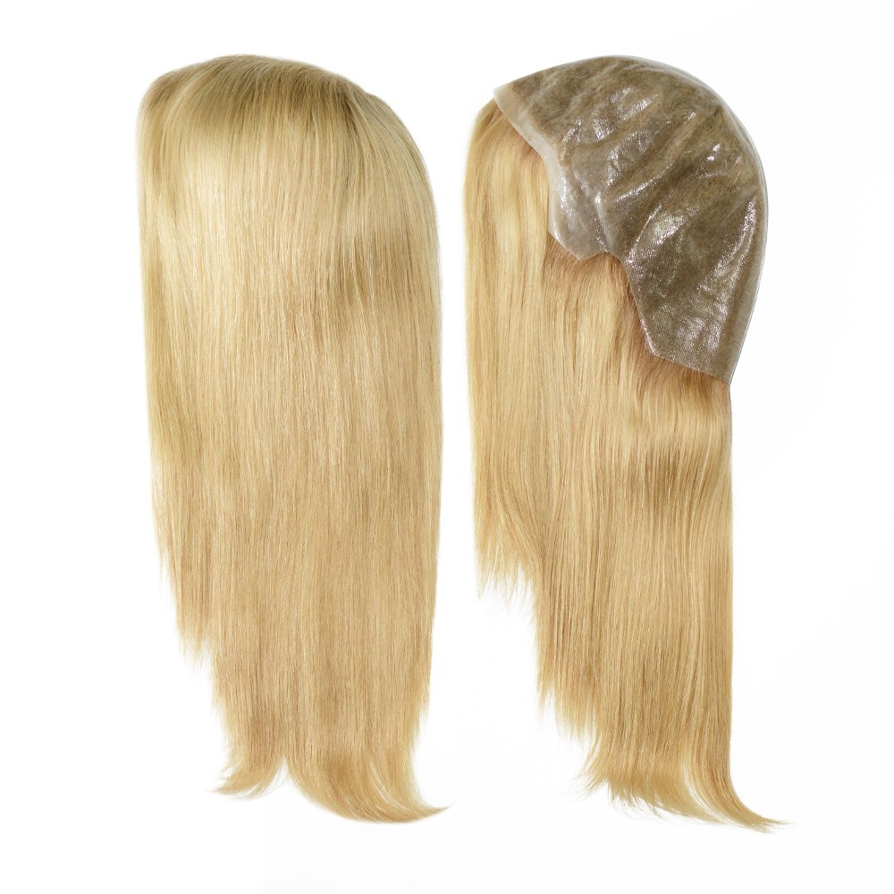 Women Wigs Culticle Remy Hair Full Thin Skin Human Hair Medium Size 14” #SIC