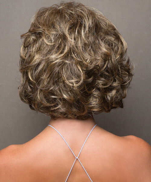 Brown Synthetic Short Hair Afro Wavy Wigs for Women High Temperature Natural Wig