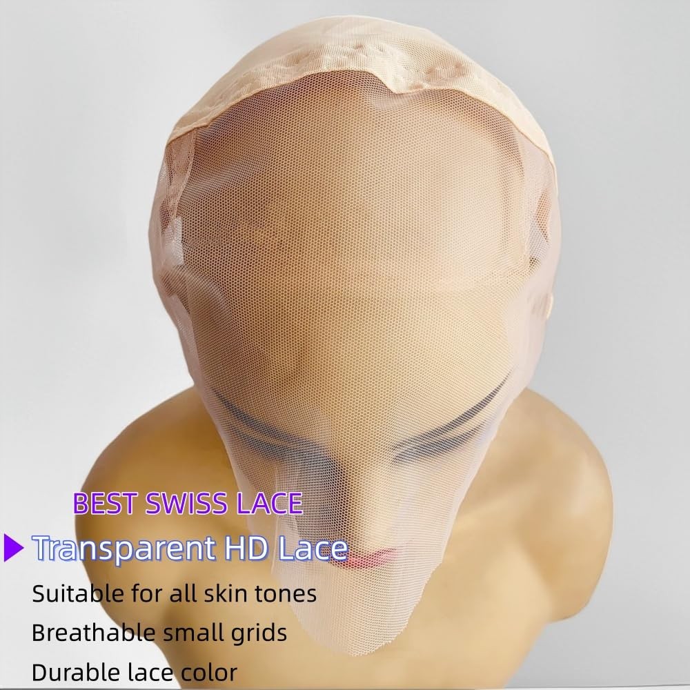 Full Lace Wig Caps for Making Wigs with Adjustable Straps Swiss Transparent L…