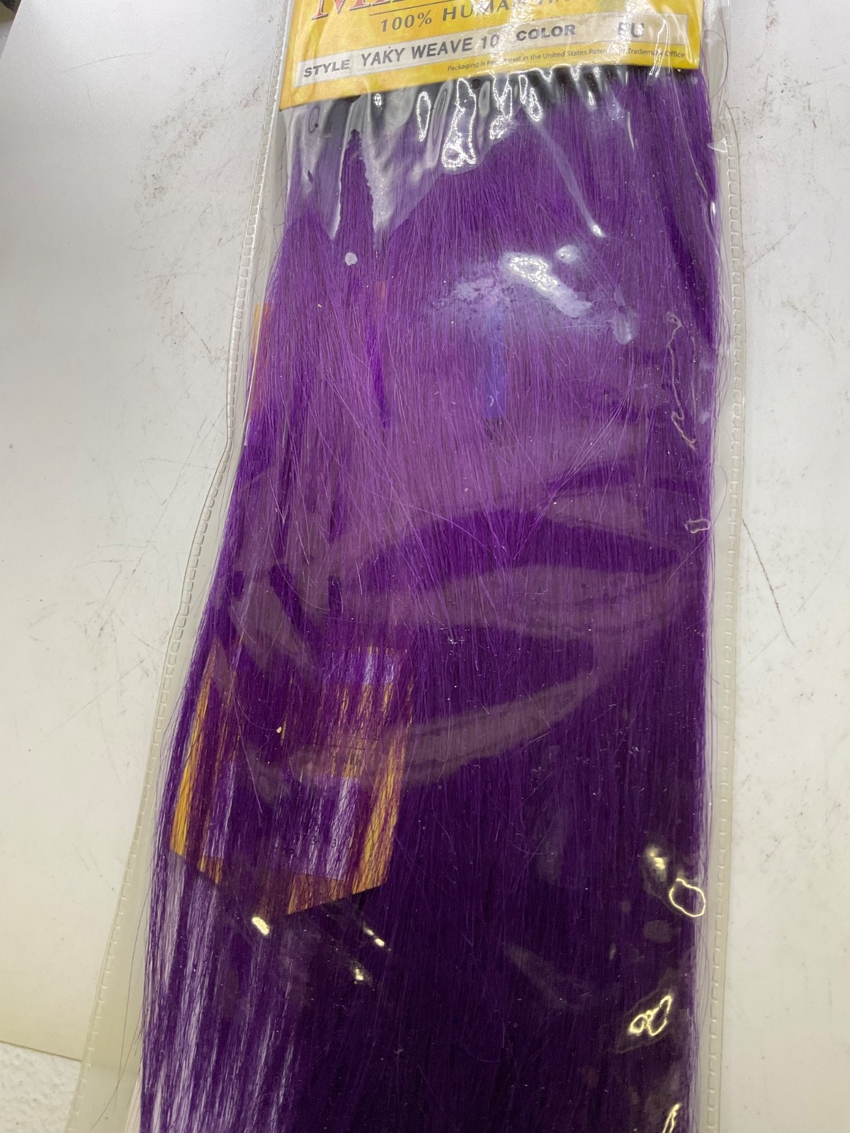 Shake-N-Go Milky Way 100% Human Hair Yaky Weave Length: 10″ Color: Purple
