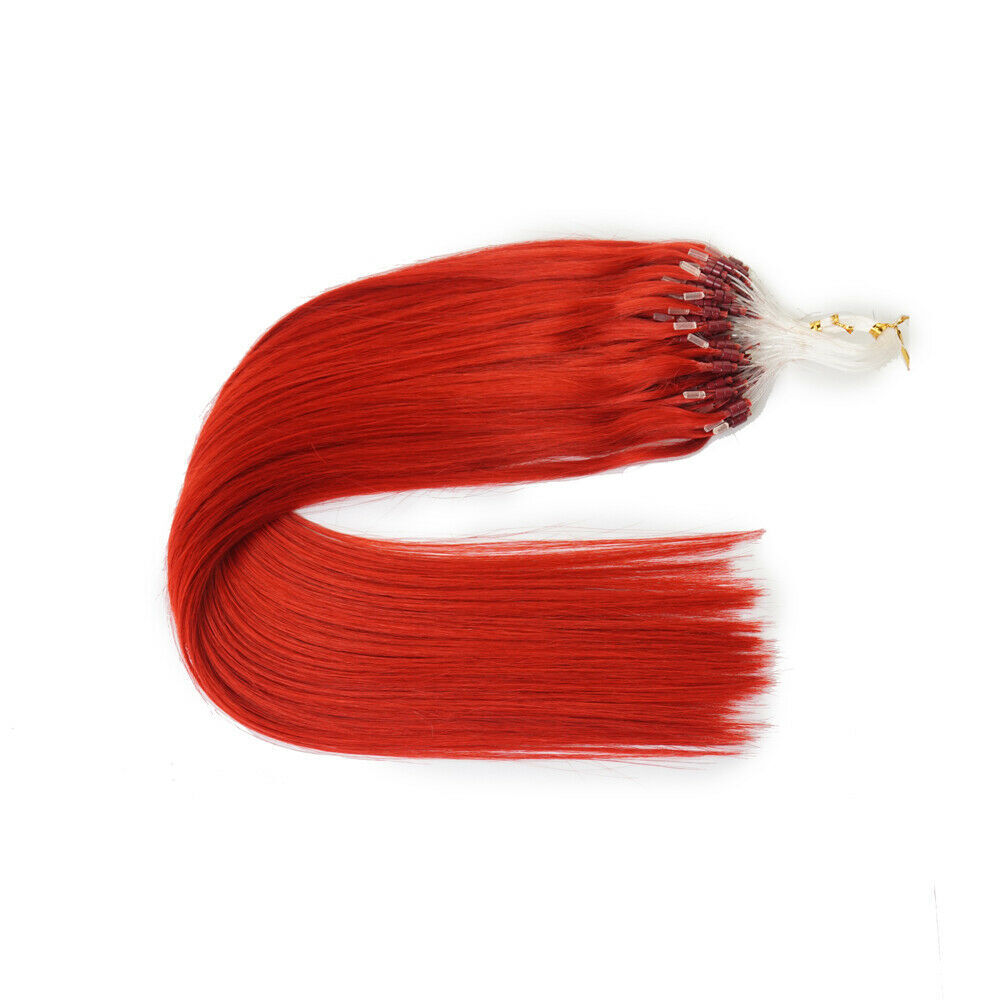 Micro Link Loop Tip Human Hair Extensions Micro Beads Double Drawn Thick 1g/s 9A