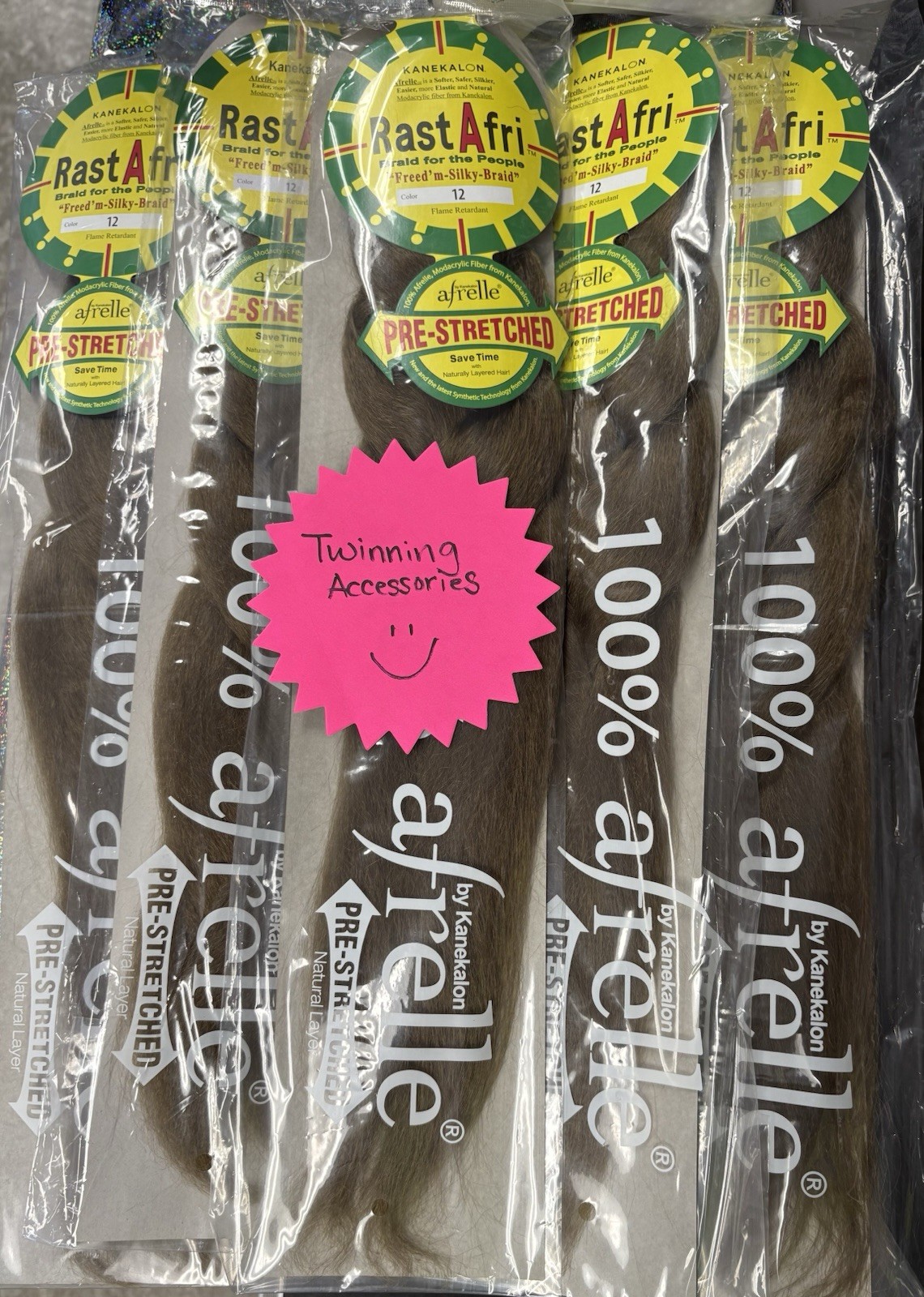 5 Packs RastAfri “Freed’m-Silky-Braid” 100% Afrelle Pre-Stretched by Kanekalon