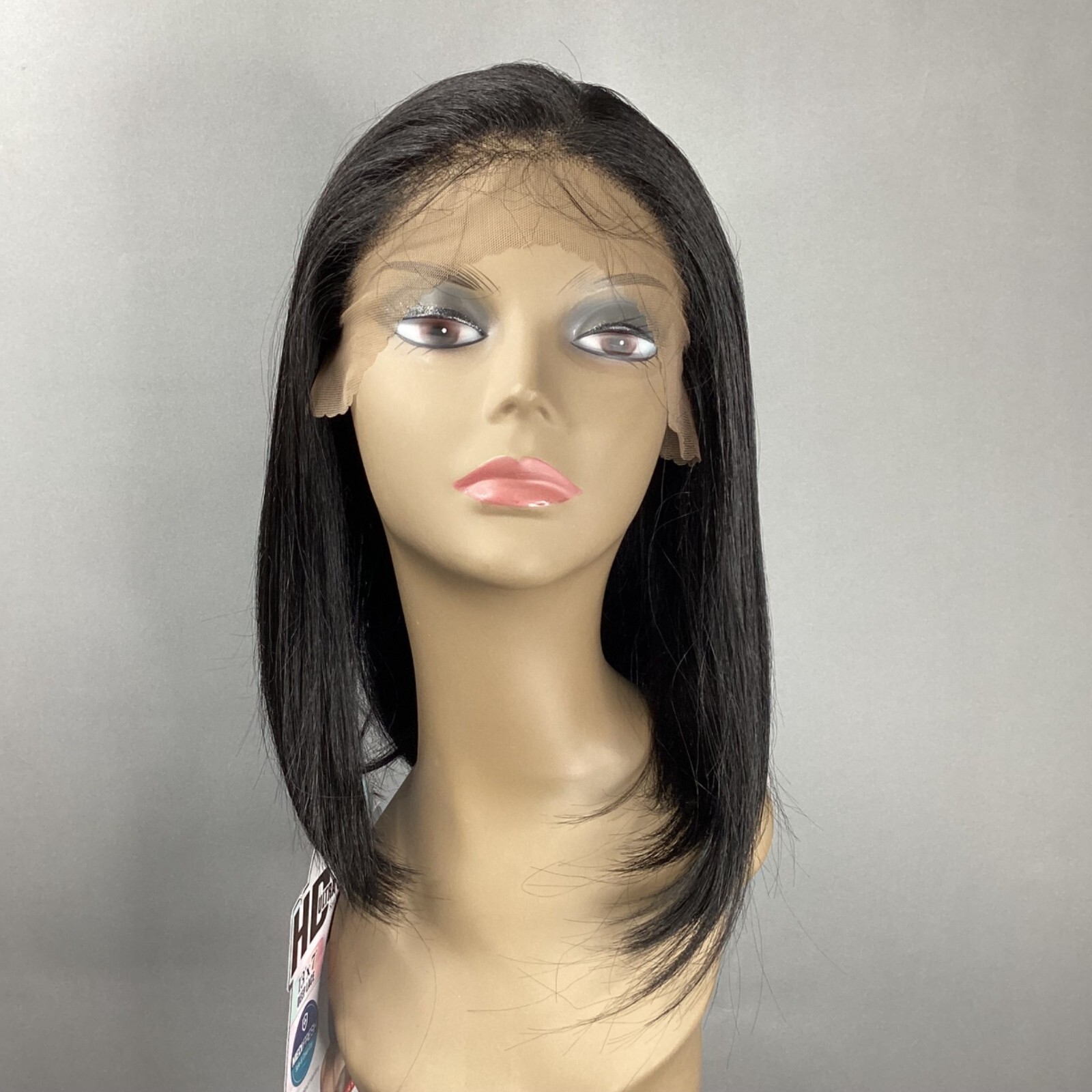 Kary 1B Off Black Wig Short Bob 13×7 Free Part Lace Front Synthetic