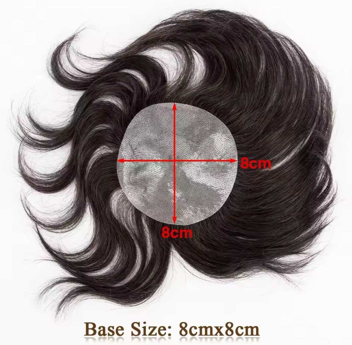 Men’s Toupee Hairpiece Tape-In Closure Straight 6in Multi Color