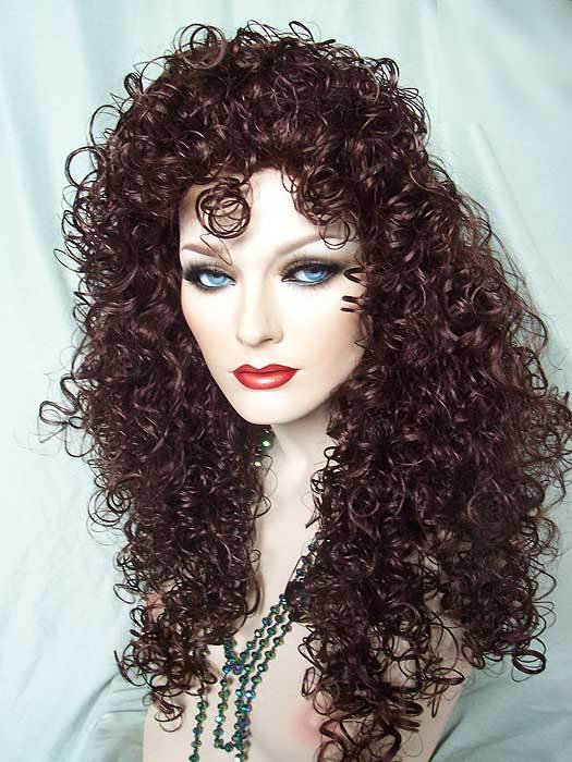 Sexy ” Lioness ” Wig Drag Queen Cosplay Long 28 in Tight Curly Cher Retails $130