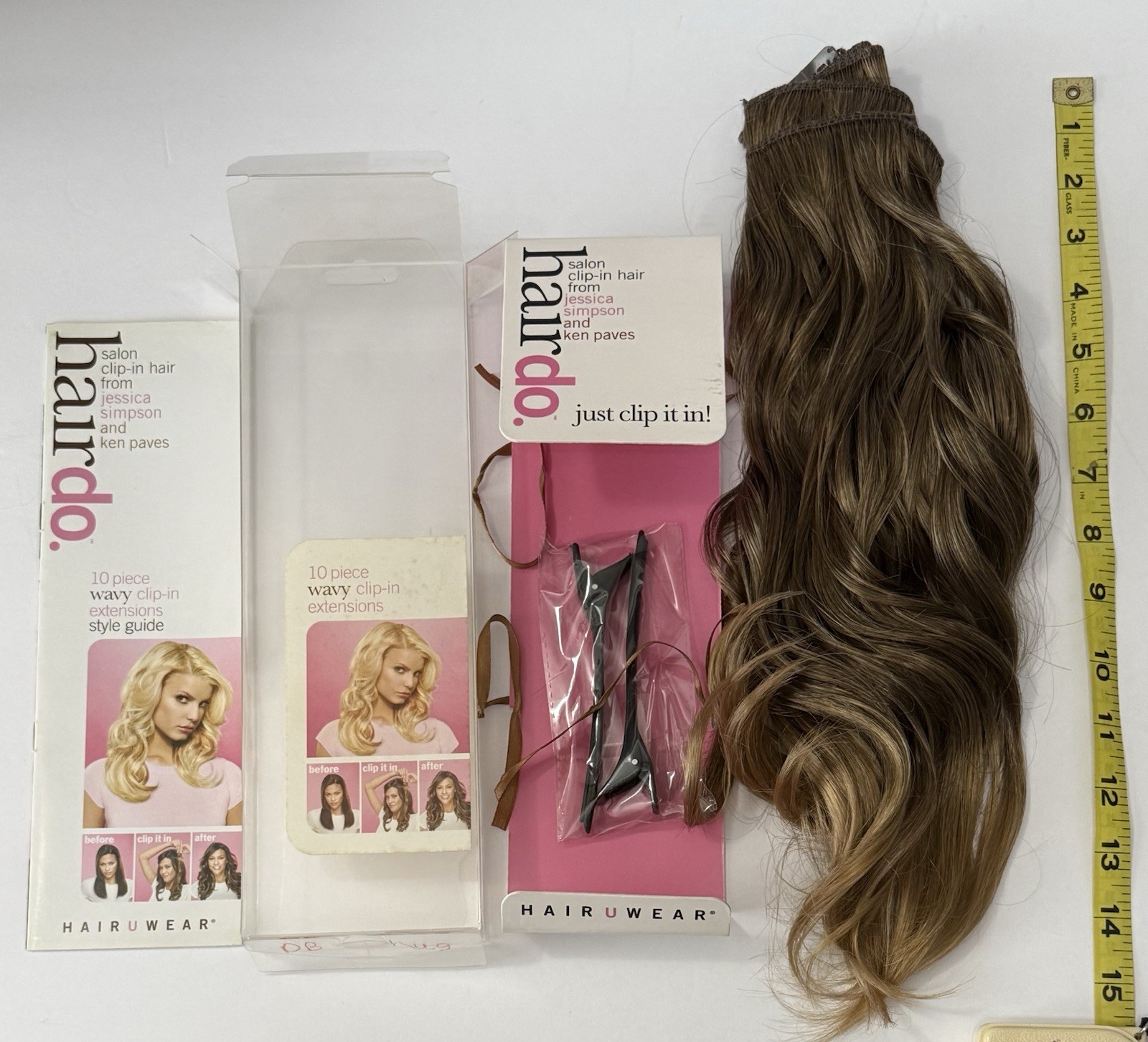 NEW Hairdo 15″ to 18″ 10 Piece Clip-in Wavy Extensions from Jessica Simpson