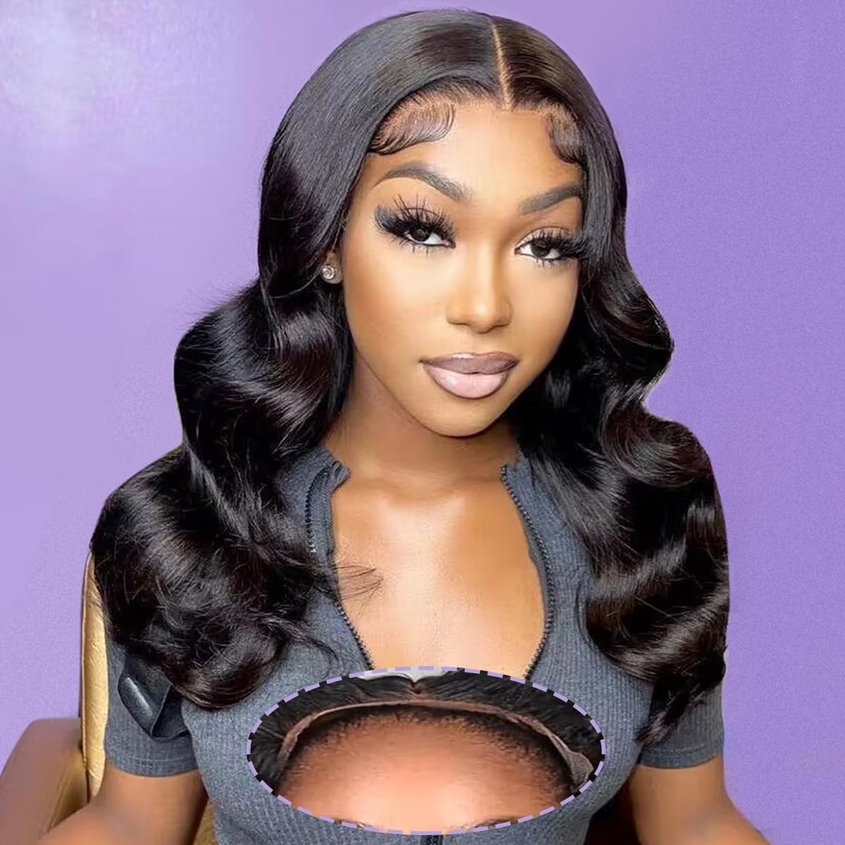 Wear and Go Glueless Wig Body Wave 4×4 Lace Closure Wigs Pre Cut Lace Front wig