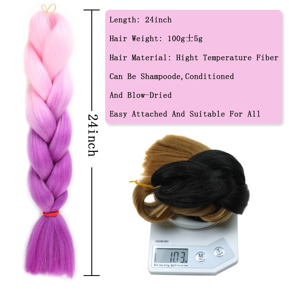 24Inch 100g Braiding Hair Extension Crotchet Braids Synthetic Hair Extenisons