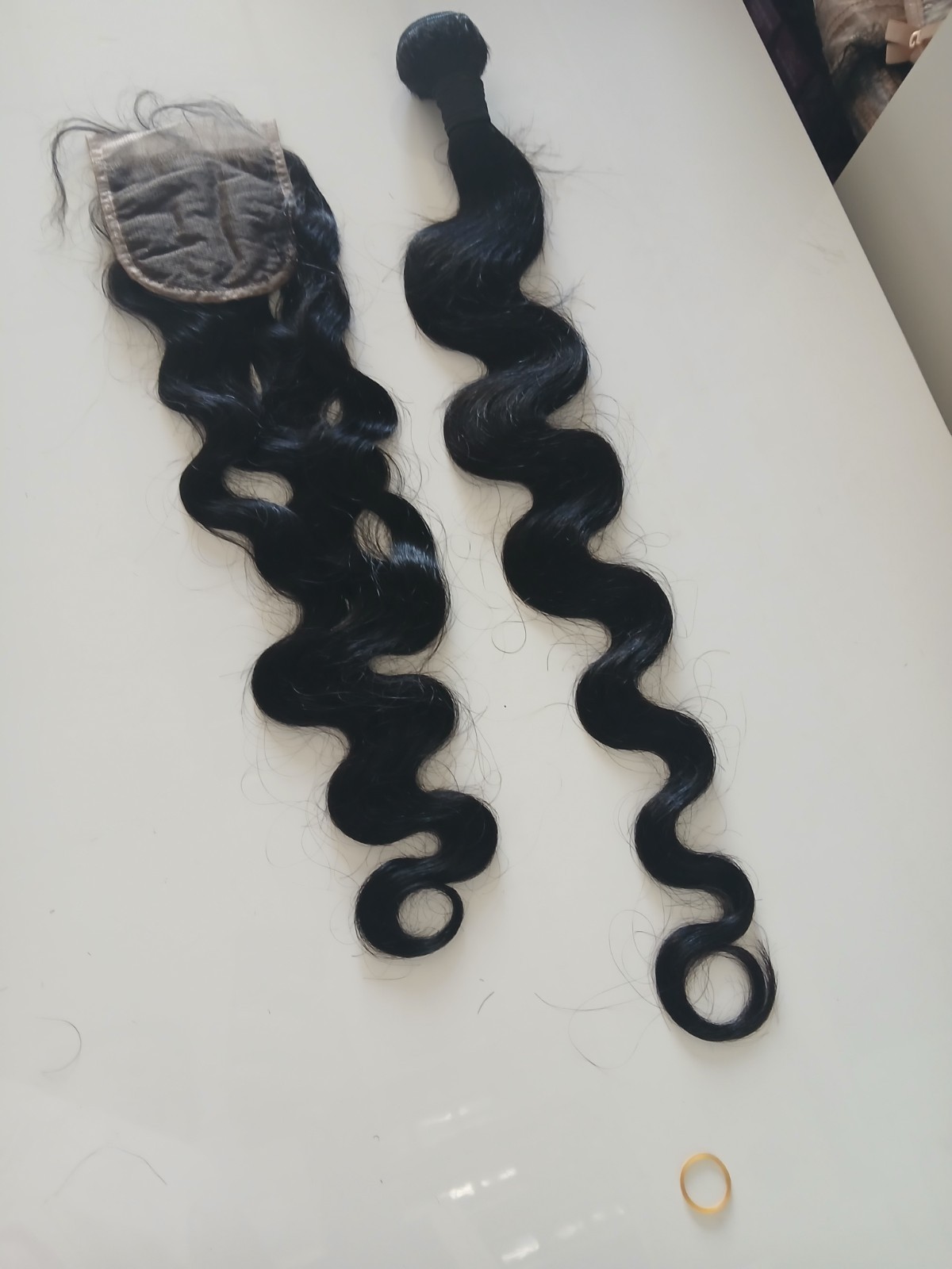 12A BRAZILIAN HUMAN HAIR 32+26INCH 4X4 LACE CLOSURE BODY WAVE NATURAL BLACK 150g