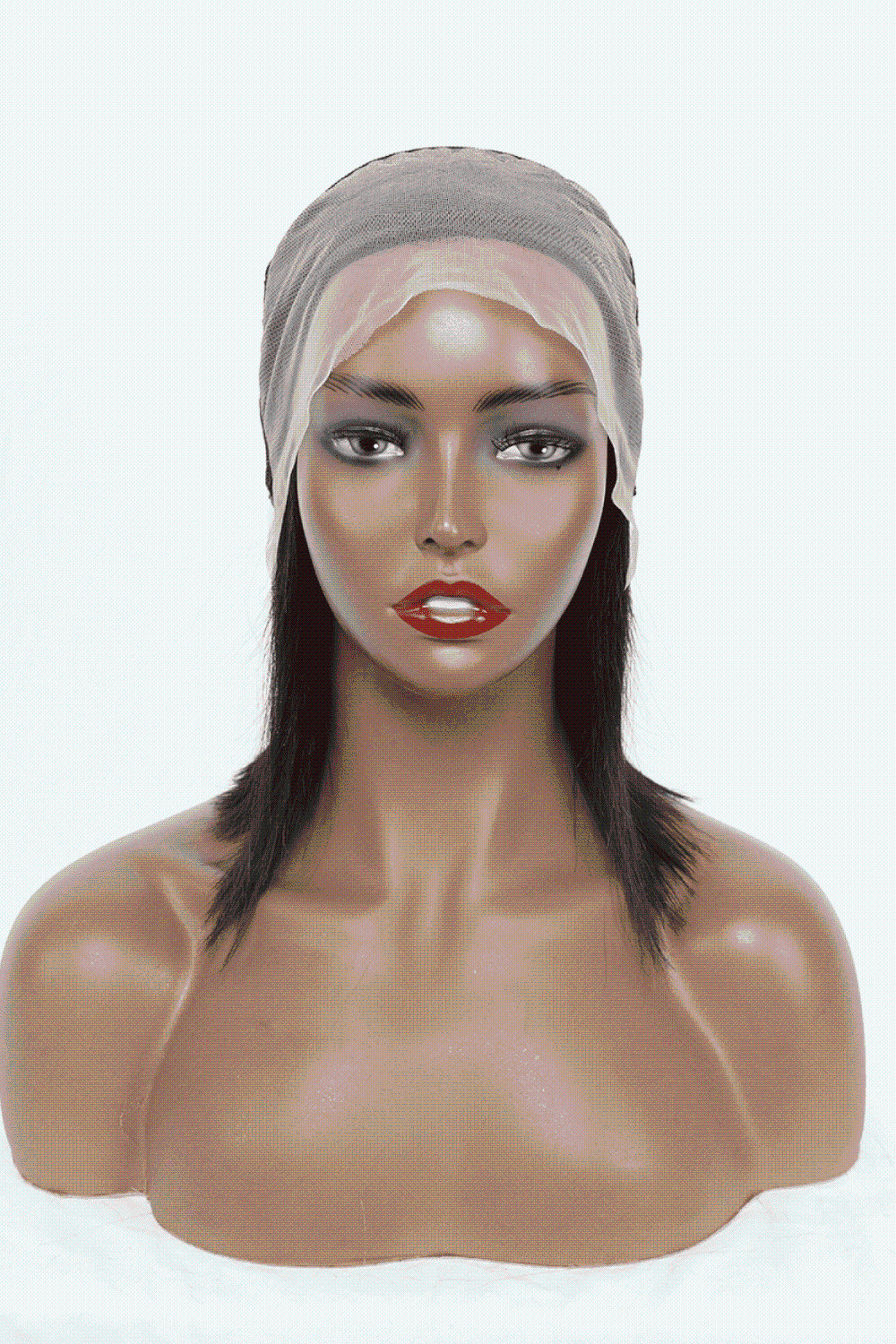 12″ 140g Lace Front Wigs Human Hair in Natural Color 150% Density