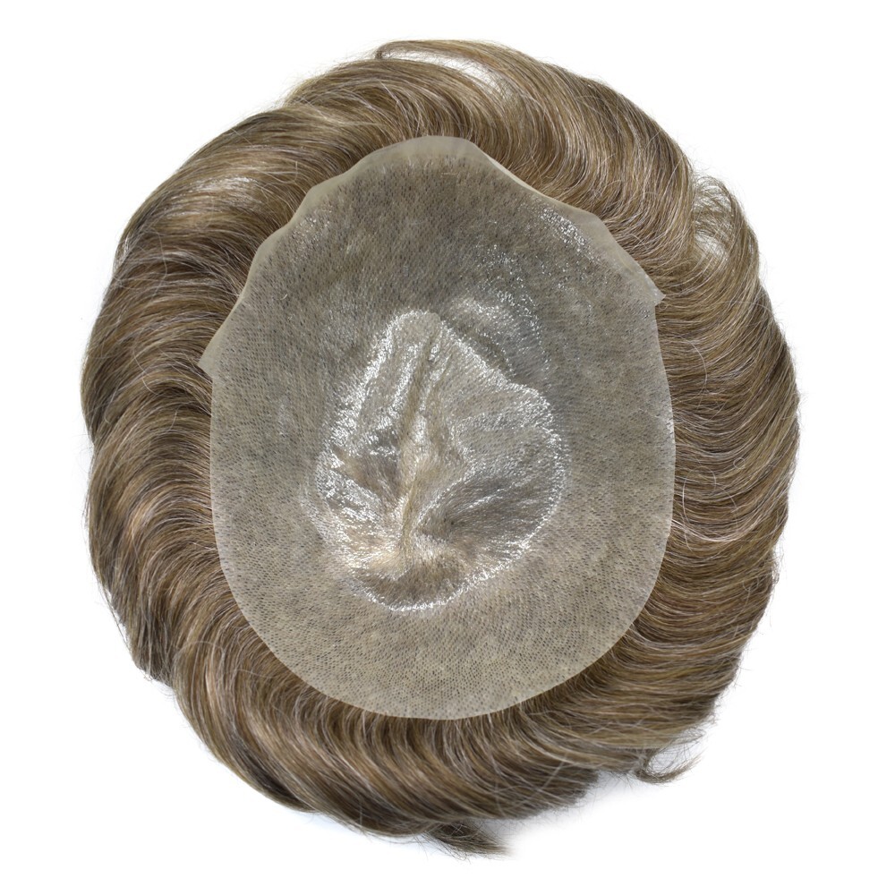 Mens Hair Replacement Ultra Thin Skin Mens Toupee Hairpieces All PU System Wigs