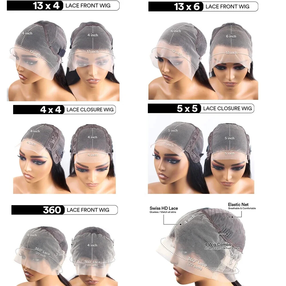 13×6 Body Wave HD Transparent Lace Front Human Hair Wig 40 Inch 5×5 200 Density
