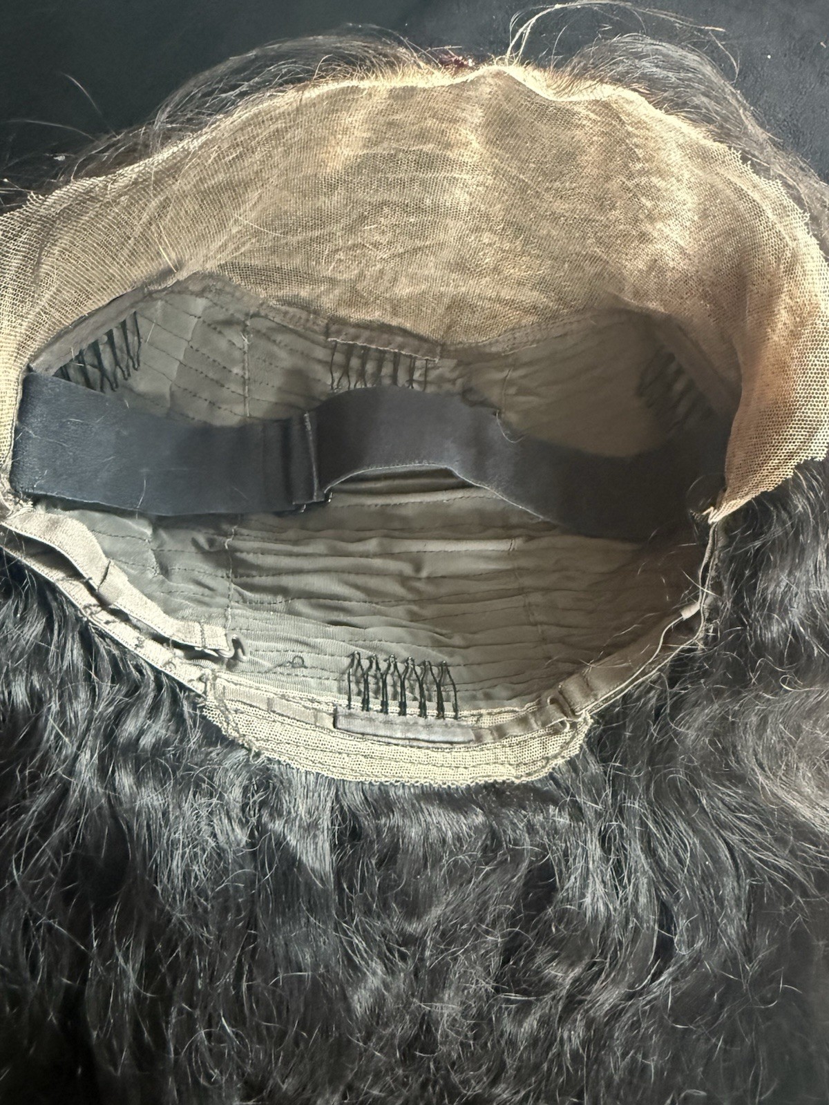 Custom styled human hair wig worn once. 13×6,30 in. w braids, crystals & spiders