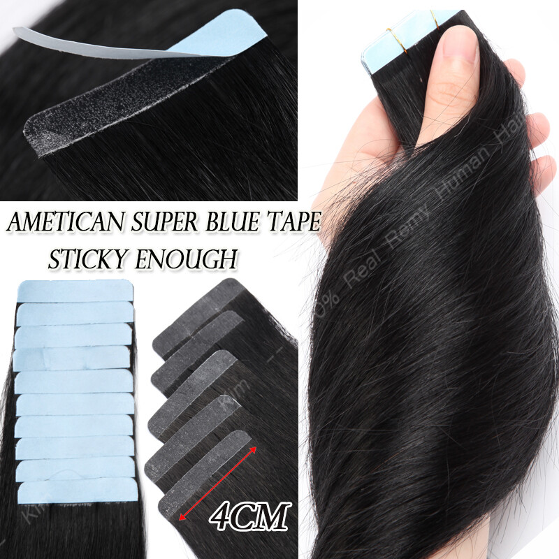 CLEARANCE Curly Wavy Tape in Real Remy Human Hair Extensions Skin Weft 10-40PCS