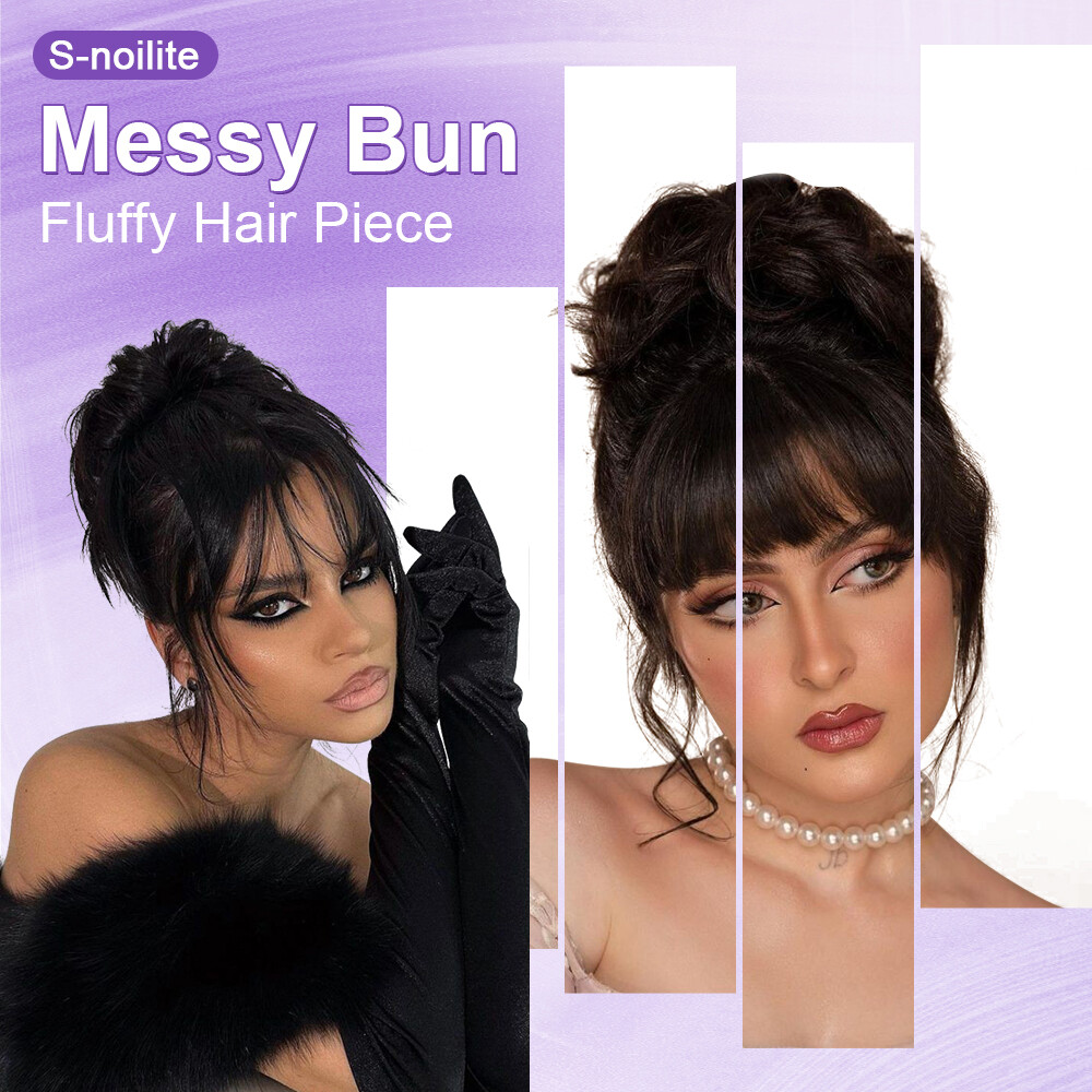 Messy Bun Piece Real As Human Hair Elastic Scrunchie Updo Ponytail Extensions US