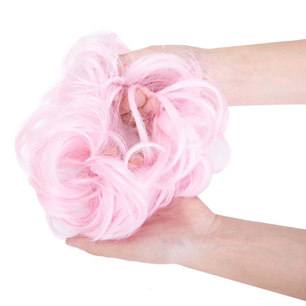 Curly Messy Bun Hair Piece Scrunchie Updo Cover Hair Extension Real As Human New