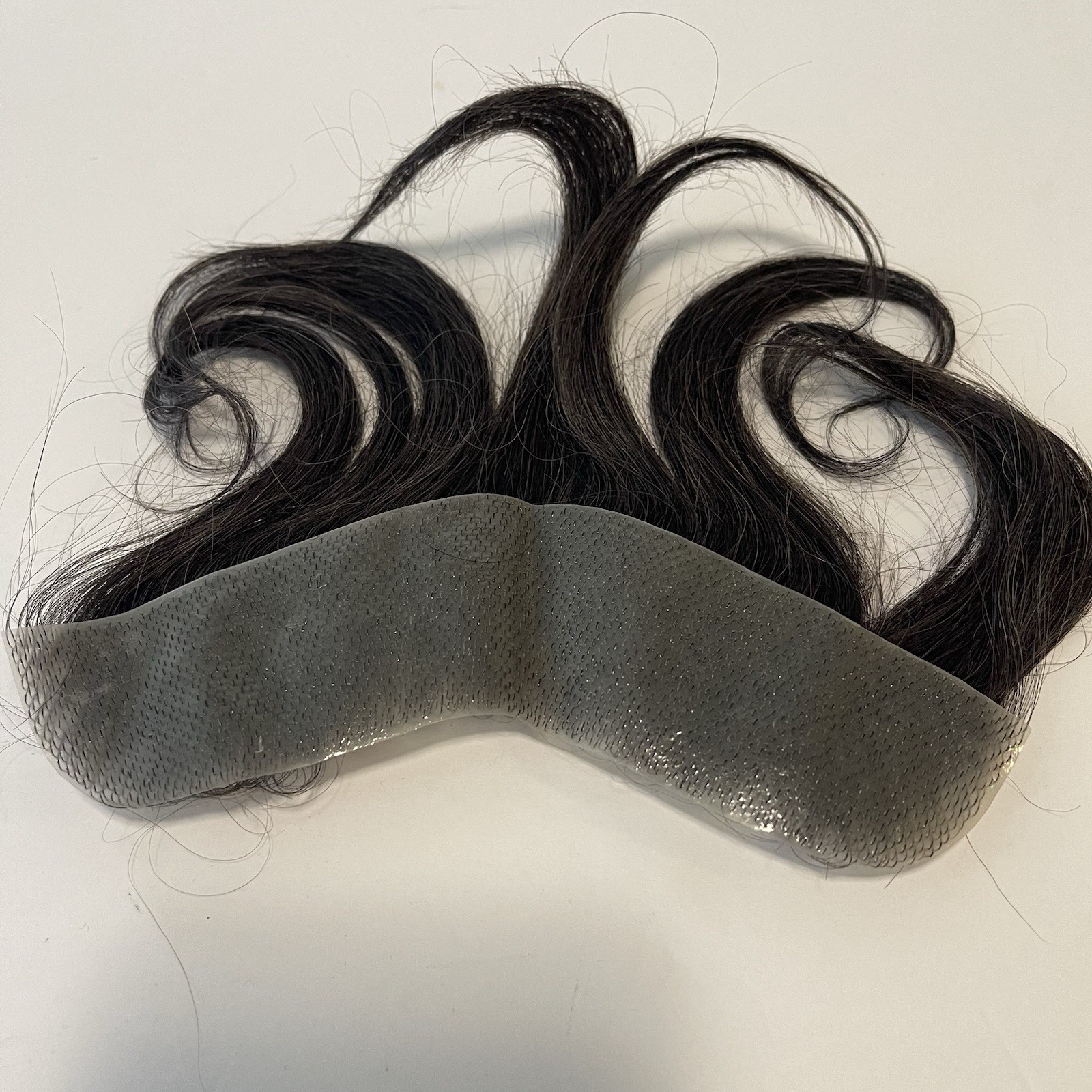 Mens Toupee Hairpiece Forehead Hairline Human Hair Replacement Front Med Brown 4