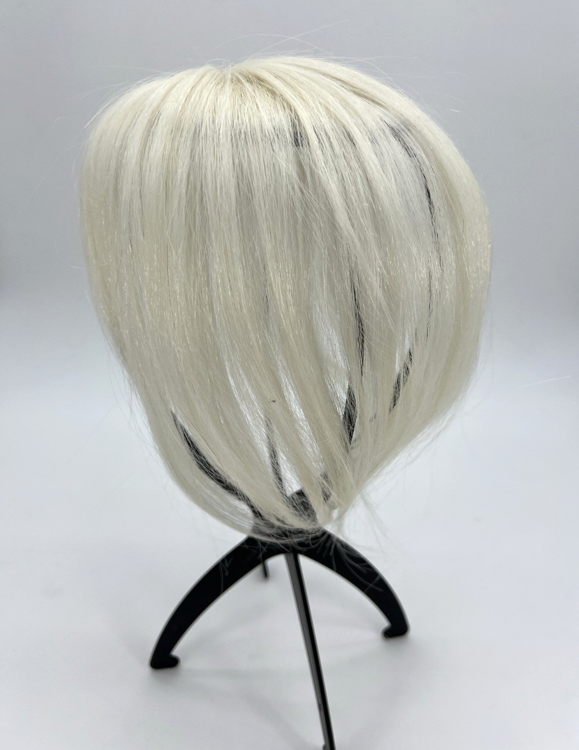 White Blonde 100% Real Human Straight Hair 10in Hair Toppers